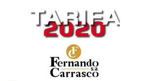 Lee más sobre el artículo Nueva tarifa a partir 1 de Octubre 2020 de Fernando Carrasco