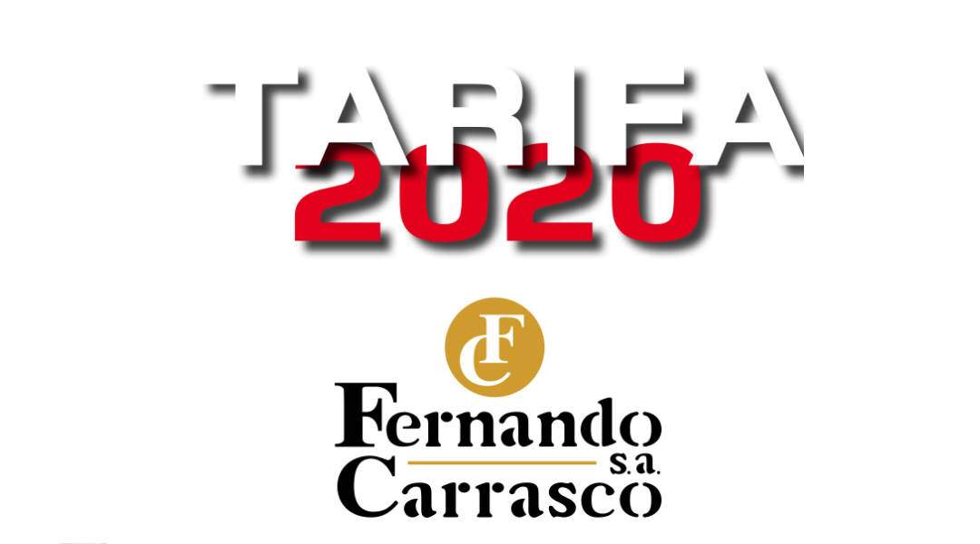 En este momento estás viendo Nueva tarifa a partir 1 de Octubre 2020 de Fernando Carrasco